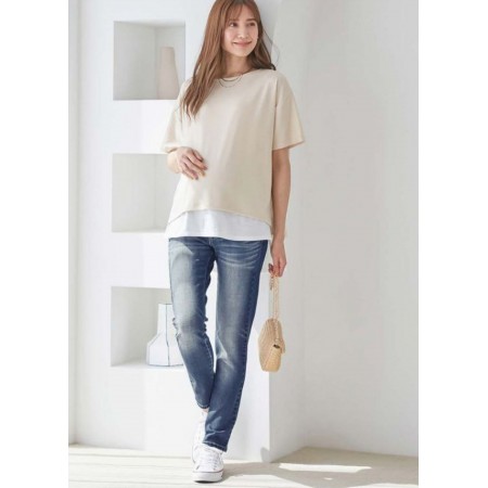 Зручні джинси для вагітних Сині смужки